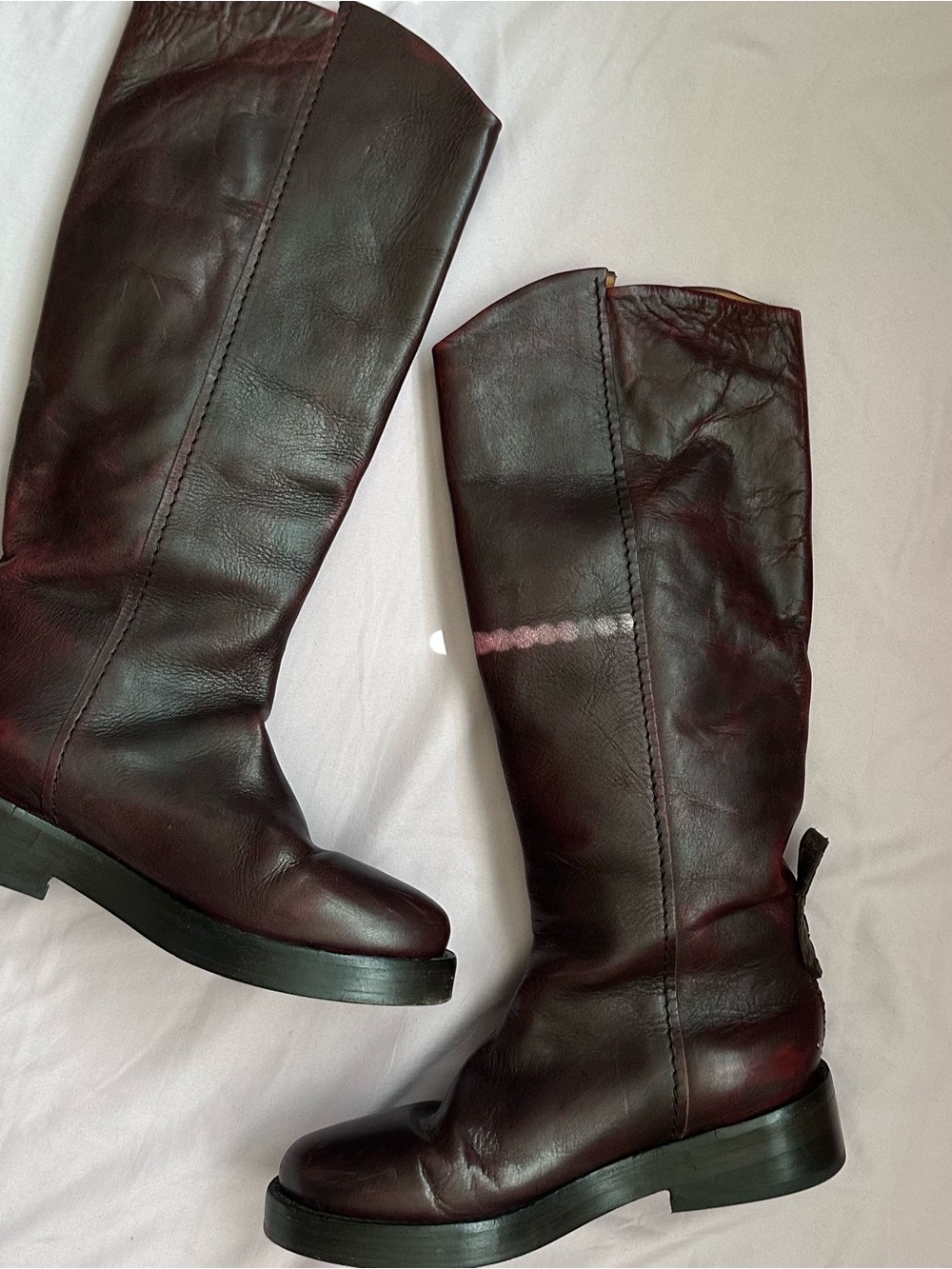 WE THE FREE Oxblood Leather Western Equestrian Boots